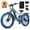 Blue, variant on ESKUTE C300 Electric Bike for Adults, 1500W Peak Motor, 32MPH Fast Ebike, 48V 20.8Ah Battery Up to 80 Miles, 26"x4.0" Fat Tire, Full Suspension, 8-Speed Blue, With Phonebag & Lock, UL2849