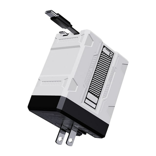 Chargeur Rapide 2 en 1 120w Amélioré Rétractable Module de Charge Super Rapide Pliable Adaptateur Mural pour Téléphone Tablette Ordinateurs Portables