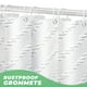 thumbnail image 5 of Cortina de ducha TURKIO de tela blanca 180 x 180 cm con ganchos, 5 of 6