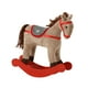 thumbnail image 3 of Pony balancín navideño de peluche, versátil y ligero, con base de madera para niños. Marrón, 3 of 9