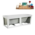 thumbnail image 3 of 67" Streamline B-368-129-BNK Soaking Freestanding Tub and Tray With Internal Drain in Brushed Nickel, 3 of 9