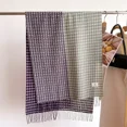 thumbnail image 5 of Nueva bufanda de cachemira a juego para mujer, otoño invierno, gruesa, cálida, de colores a juego, con entramado, bufandas extendidas, con borlas para barba, bufanda larga para niñas, 5 of 5