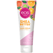 eos Shea Better Hand Cream - Pink Citrus , 24-Hour Moisture Lasts Through Hand Washing , 2.5 oz