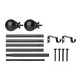 thumbnail image 1 of Barra de cortina con soportes decorativa expandible fuerte soporte de metal ajustable 48 a 84 pulgadas, 1 of 9