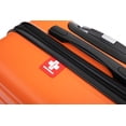 thumbnail image 4 of SWISS TRAVELLER Ensemble de 3 Pcs Valise Coque Rigide ABS Légère Unisexe, Roues Pivotantes à 360 Degrés (20”/24”/28”) - Orange Brûlé, 4 of 8