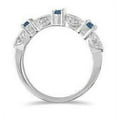 thumbnail image 2 of 1.50 Carat Blue Sapphire And Moissanite Diamond Wedding Ring Band in 10k White Gold, 2 of 2