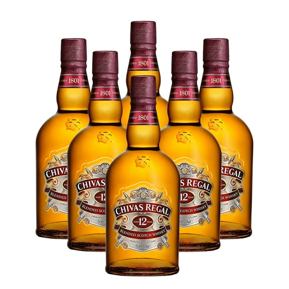 Pack x 6 - Whisky Chivas Regal Blend 12 Años 1 L Chivas Regal Blend 12 Años Chivas Regal Whisky / Chivas Regal