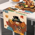 thumbnail image 5 of Thanksgiving Turkey Gobble Table Runner, Funny Fall Kitchen Dining Table Decoration, Autumn Seasonal Burlap Indoor Outdoor Home Decor Party Supply 13.8 x 71 Inches, 5 of 6