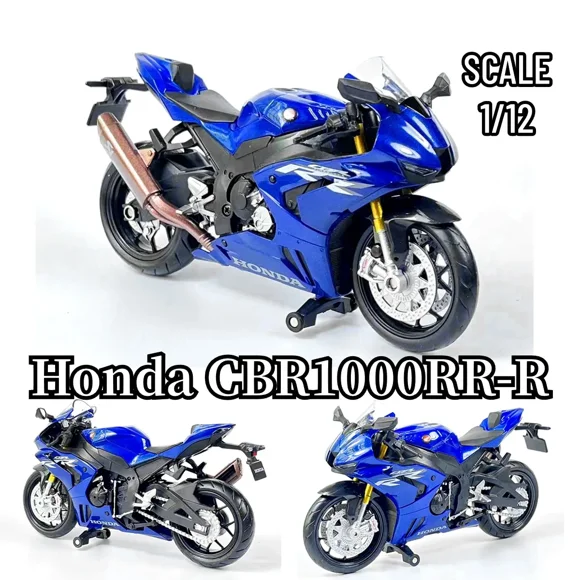 1:12 Scale Honda CBR1000RR-R Fireblade Replica Diecast Model Motorcycle Decoration Collection Gift for Boys and Collectors blue