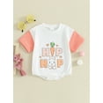 thumbnail image 3 of Jxzom Newborn Infant Baby Boy Girl My First Easter Outfit 3 6 12 18 Months Bunny Carrot Romper Long Sleeve Crewneck Sweatshirt Bodysuit, 3 of 8