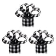 thumbnail image 4 of Bearachild Cinta con cable de Navidad Tela escocesa Arpillera decorativa Decoración Artesanía Negro Blanco 5m Type1 NO1, 4 of 6