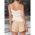 thumbnail image 3 of Women's Summer Camisole Top with Spaghetti Strap and Plain Crop Ruffle Hem, 3 of 4