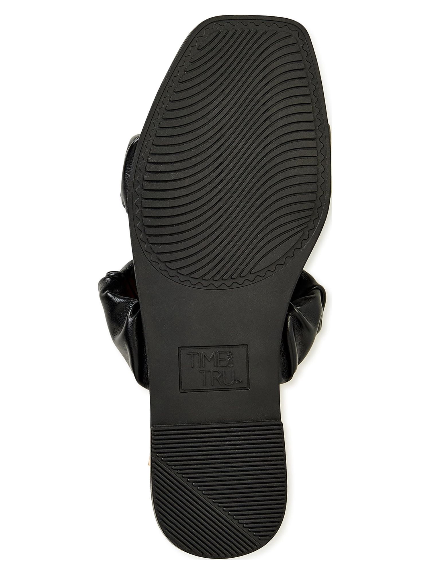 Time and Tru Women's Ruched Strap Sandals