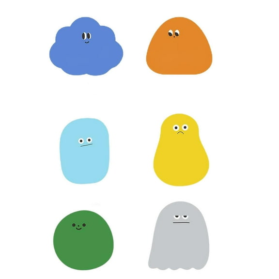 FRCOLOR 6Pcs Cartoon Adhesive Notes Sticky Memo Pads Paper Notepads Note Stickers for Student (Random Style)