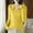 Yellow, variant on Kilaqueen V Neck Fall Sweaters for Women Casual Knitted Oversized Sweaters Solid Color Long Sleeve Cozy Sweaters Lightweight Pullover Tops