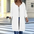 thumbnail image 2 of jtjvou Long Hoodies for Women Zip Up Fleece Oversized Tunic Sweatshirts with Pockets 2025 Fall Lightweight Jackets White XL, 2 of 4