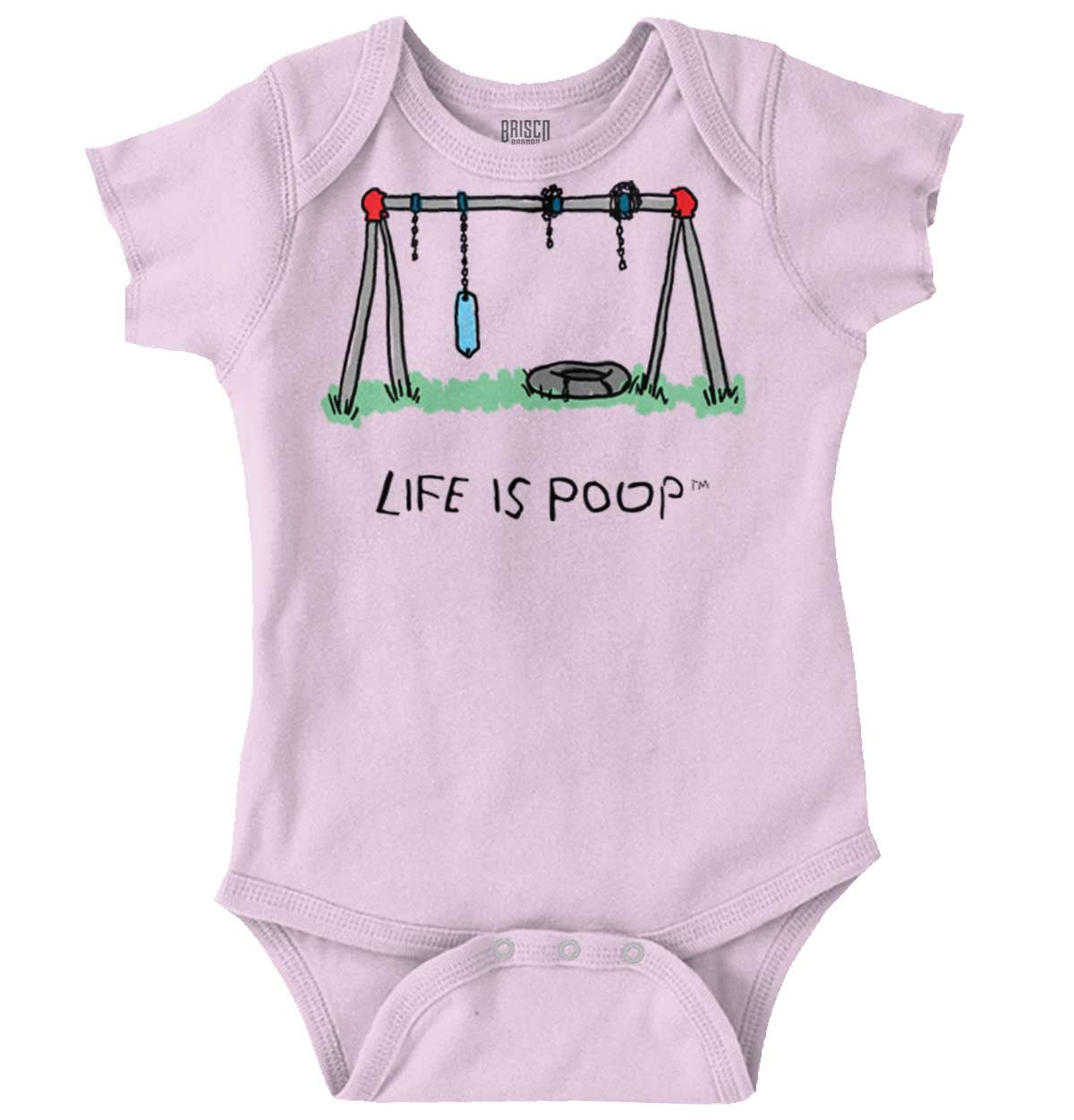 Brisco Brands Life Poop Gross Park Swing Cute Baby Unisex Baby Bodysuits