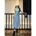 thumbnail image 3 of Size S-5XL Women Dress Summer Short Sleeve Square Collar Slim Dress 2024 New Fashion Backless A-Line Dresses Club Wear Oversize, 3 of 7