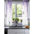 thumbnail image 2 of Wisteria Sheer Curtains 45 Inch Length 2 Panels Set for Living Room/Bedroom, Purple Flowers Butterflies Vintage Spring Kitchen Curtains Grommet Semi-Sheer Curtains Drapes Window Treatments 42"x45"x2, 2 of 7