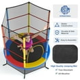 thumbnail image 5 of YYAo Outdoor Trampoline, Recreational Trampoline,55 Inch Kids Recreational Trampoline Bouncing Jumping Mat with Enclosure Net-Yellow, 5 of 10