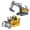 Excavator+Bulldozer, variant on ADTHLIER Remote Control Excavator (11-Channel), Dump Truck, Bulldozer, Loader (9-Channel), 2.4GHz Remote Control Construction Vehicles, Metal Construction, with Cool Lights and Sound Effects, 4-Pack