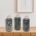 thumbnail image 3 of LED Solar Black Cylinder Lantern With Design, 3 of 3