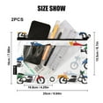 thumbnail image 3 of ALAZA 2 Pack Pencil Pouch Cartoon Motorbikes Pencil Case for 3 Ring Binder Clear Window Pencil Bag Organizers, 3 of 6