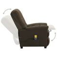 thumbnail image 3 of vidaXL Electric Massage Chair Brown Fabric, 3 of 10