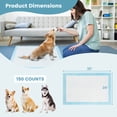 thumbnail image 3 of Costway 150 PCS 36" x 24" Puppy Pet Pads Dog Cat Wee Pee Piddle Pad training underpads, 3 of 9