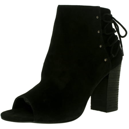Nine West Women's Britt Suede Black Ankle-High Leather Boot - 8M ...