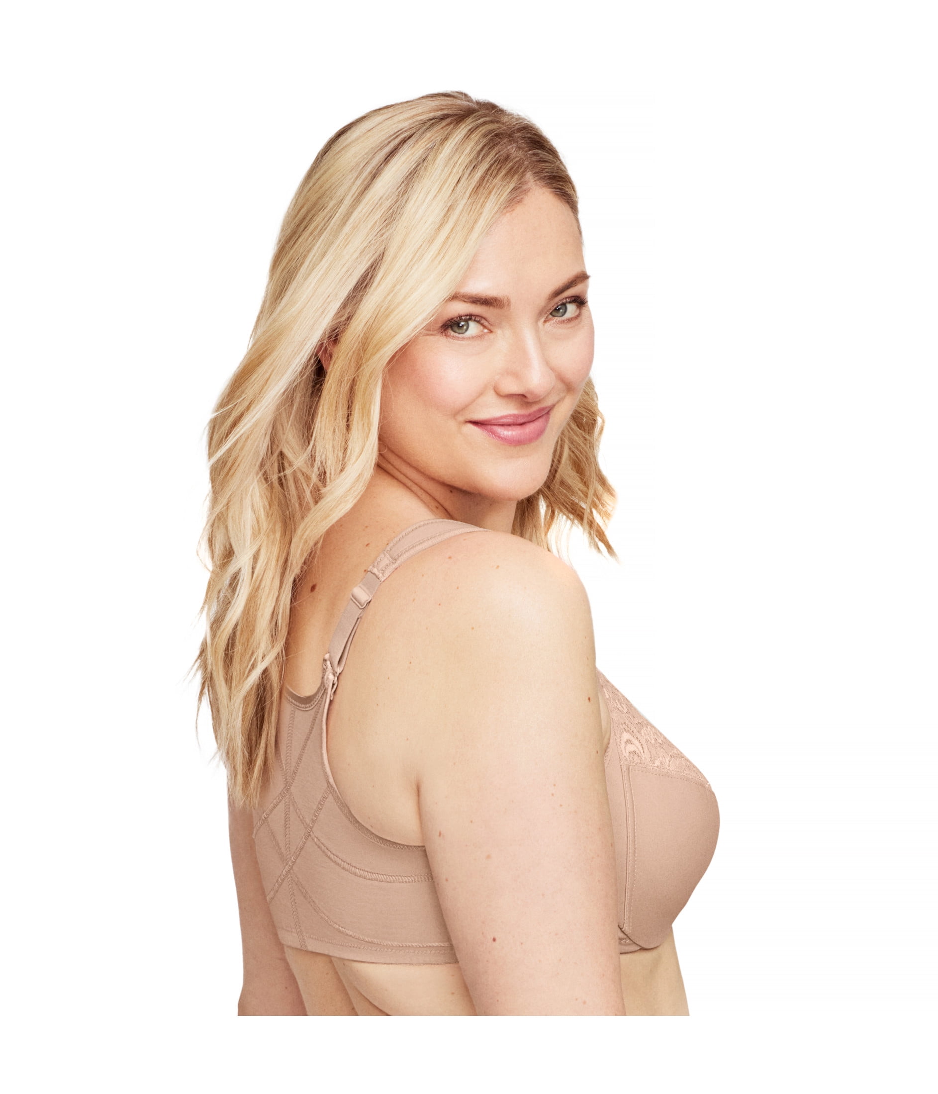 Glamorise WonderWire Front-Closure Posture Lace Underwire Bra 1255 (Women's & Women's Plus)