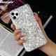 thumbnail image 2 of Funda de teléfono con purpurina para iPhone 13 12 11 14 Pro Max, funda de cristal epoxi suave de lujo para iPhone XR XS 6 7 8 Plus SE, Fundas con lentejuelas Tan Jianjun unisex, 2 of 2