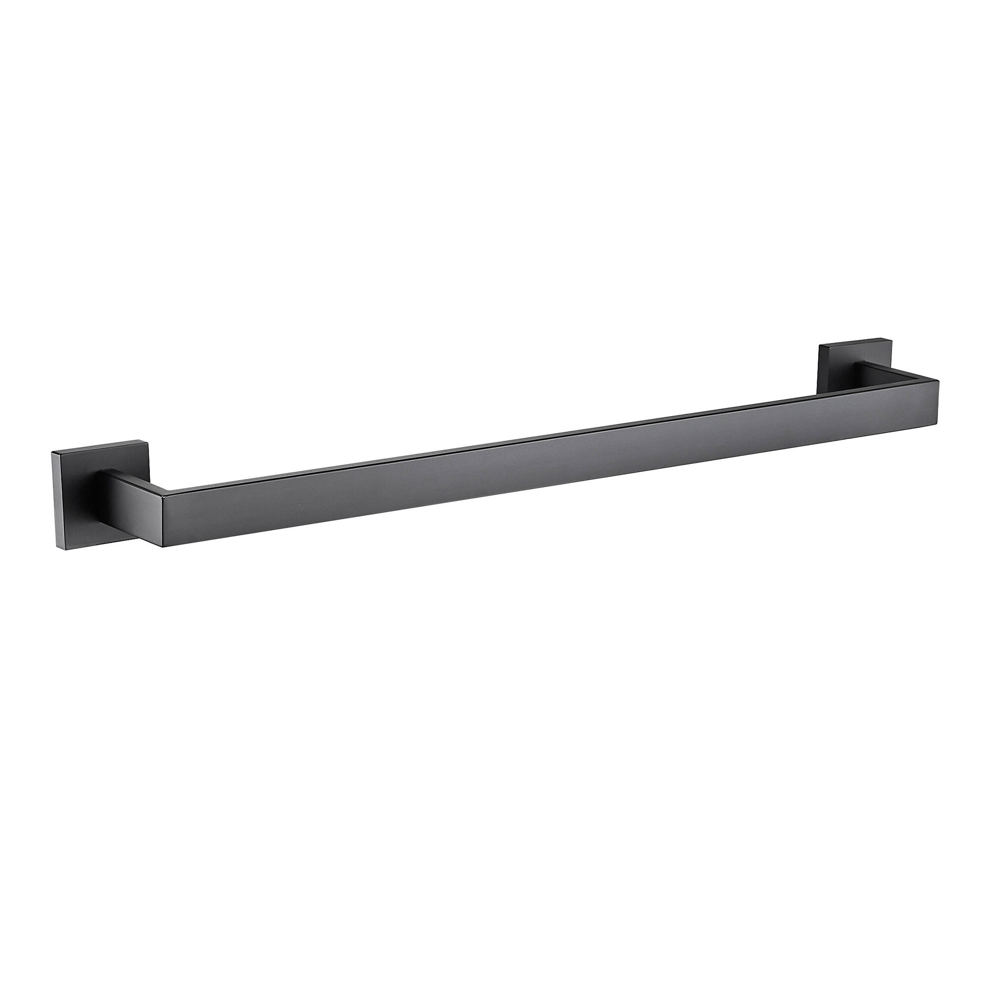 Towel Bar Wall Mounted In Matte Black Bathroom