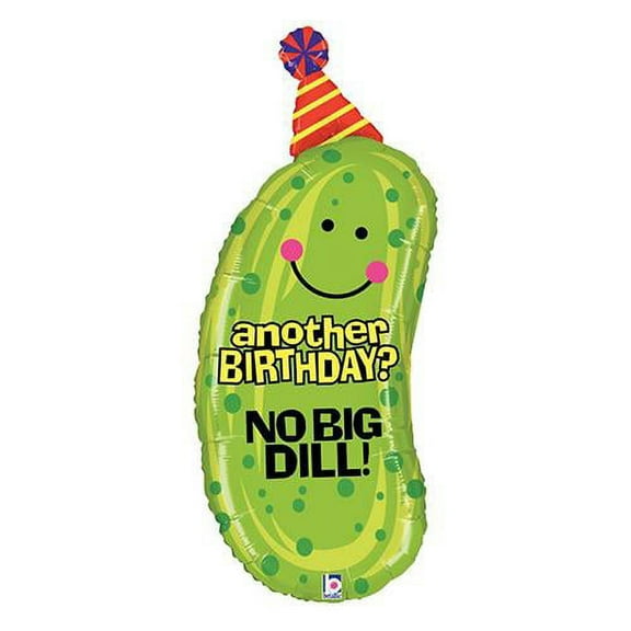 LOONBALLOON Birthday Food Balloons, 37″ NO BIG DILL BIRTHDAY
