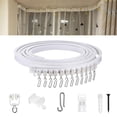 thumbnail image 4 of Soumake 1 Set Curtain Track Accessories 1/3/5m Ceiling Curtain Track Bendable Smooth Sliding Room Divider Curtain Track System for RV Bay Window Shower Easy Installation Kit Included, 4 of 8