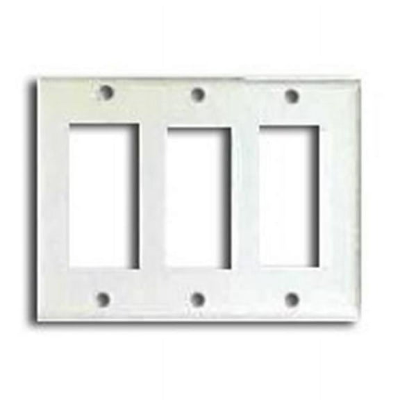 2163W-BOX 3-Gang Standard Rocker Plate - White
