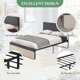 thumbnail image 1 of Eastvita Spacious Queen Size Bed Frame 2 Drawers/Headboard/Metal Platform/Noise-Free/No Box Spring Needed/Grey Color, 1 of 6