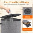 thumbnail image 4 of Lifewit 100L Round Recycling Bin for Kitchen Indoor Home, Large 26 Gallon Recycle Bin with Lid and Reusable Inner Bag, Tall Storage Can for Can Bottle Paper Plastice Glass Stickers, Gray, 4 of 9