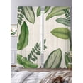 thumbnail image 3 of Green Leaves Sheer Curtains 108 Inch Length 2 Panels Set Window Treatments, Tropical Summer Botanical Watercolor Elegant Rustic Rod Pocket Semi Curtains for Living Room/Bedroom/Kitchen, 104"W x 108"L, 3 of 7