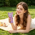 thumbnail image 4 of Boovnll Portable Fan, Adjustable 3 Speed USB Rechargeable Fans Lightweight Compact Handheld Fan for Outdoor, Travel, Camping, Vacation, Summer Gift, Mini Fan - Fan, 4 of 6
