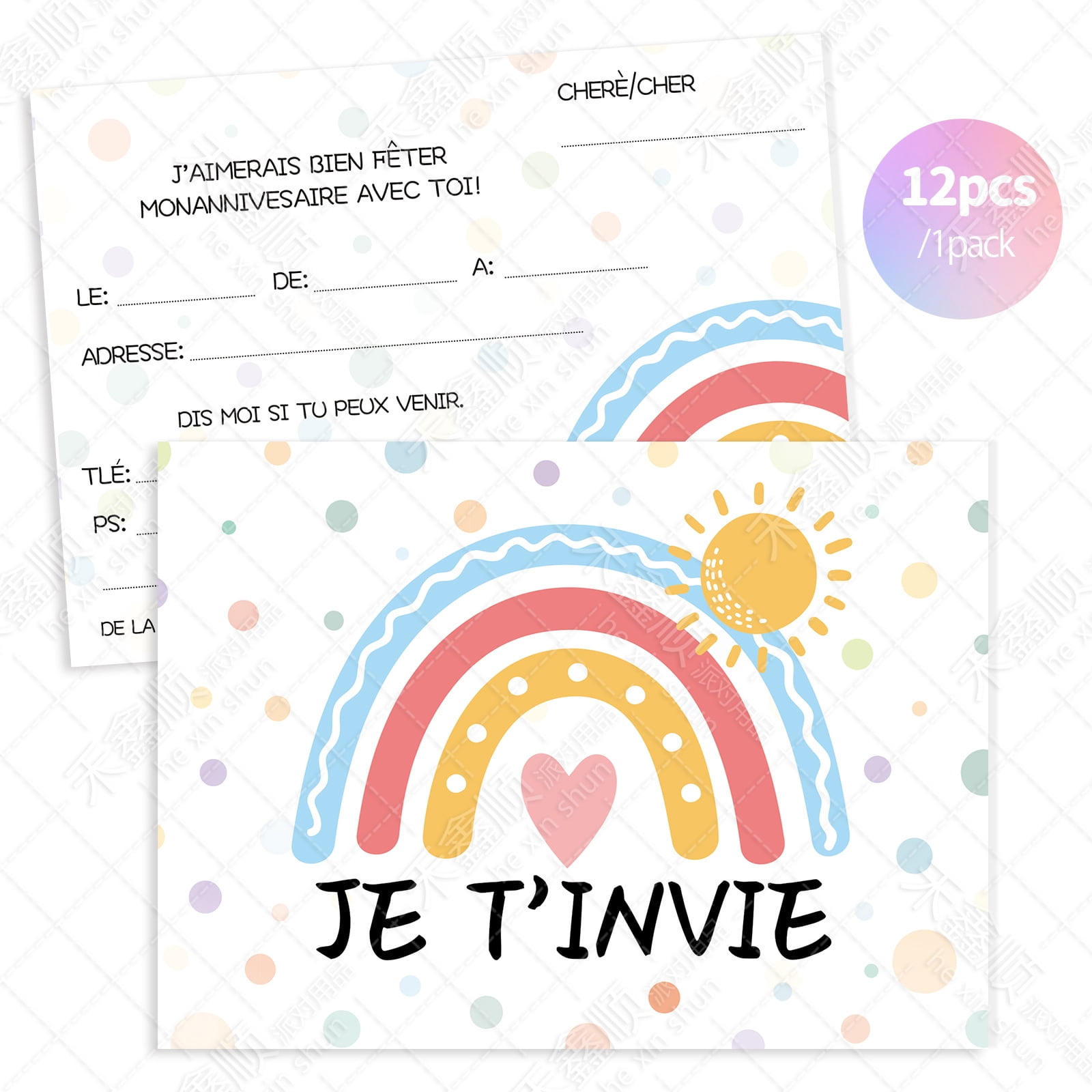 Juego De 12 Tarjetas De Invitación Con Sobres, Con Pegatinas Para Cumpleaños Infantiles Princesa, Para Niñas Y Carruaje (12 Tarjetas + 12 Sobres + 12 Bolsas De Fiesta (bolsas Con Base Cruzada) + 12