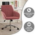 thumbnail image 6 of Modern Office Chair,Adjustable Arm Chair Computer Chair with Wheels,Swivel Vanity Chair for Living Room,Red, 6 of 7