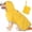 Yellow, variant on HQREA Dog Raincoat with Clear Hooded Waterproof Reflective Rain Jacket Double Layer Doggy Coat for Dogs