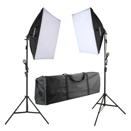 Craphy 700W Photography Continuous Softbox Light Lighting Kit Photo Equipment Soft Studio Light Softbox 50*70cm Light Stand Portable Bag with US