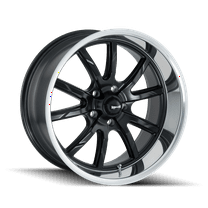 Ridler 650 17X8 5X120.65 0Et 83.82Cb Matte Black/Polished Lip