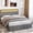 Grey, variant on Full/Queen Size Bed Frame with LED Lights Headboard, LED Bed Frame with Fast-Charging USB Port, Upholstered Platform Bed Frame, No Box Spring Needed, Easy Assembly