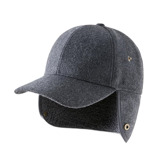 Esquirla Mens Winter Fleece Hat Dad Hat Basketball Cap for Cold Weather Hiking Sports M