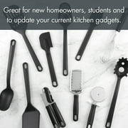Mainstays 36 Piece Kitchen Gadget Set with Kitchen Cooking Utensils, and Drawer Organizer, Black