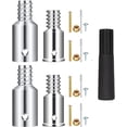 thumbnail image 1 of Remplacement de Pointe Filetée - Kit de Réparation de Pointe Ultra Filetée - Adaptateur de Raclette de Fenêtre - Poignée Filetée en Métal pour Poteaux en Bois Ou en Métal de 1 Pouces-7/8 Pouces - 5 Pcs, 1 of 5