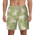 thumbnail image 2 of Goofa Cute Rabbit And Flower Printed Men's Swim Trunks Board Shorts Quick Dry Mens Swimming Trunks with Compression Liner,Breathable Fit Hawaii Beach Shorts-Large, 2 of 9